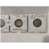 Image 3 : 4 Silver One Shilling Coins