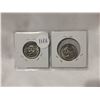 Image 2 : 2 Australia Silver 1 Shilling Coins
