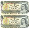 Image 1 : 2 1973 $1 Bills In Series