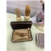 Image 3 : Lot of Shaving Items - Mug, 5 Brushes. Razor & Case, Roller Razor