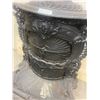 Image 2 : Cast Parlor Stove-ornate Carved Doors - Panel Loose on back