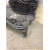 Image 3 : Cast Parlor Stove-ornate Carved Doors - Panel Loose on back