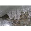 Image 3 : Large Lot of Glassware w/ Metal Serving Trays