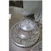 Image 4 : Large Lot of Glassware w/ Metal Serving Trays