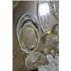 Image 5 : Large Lot of Glassware w/ Metal Serving Trays