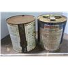 Image 2 : 2 x Vintage Cans (oil + anti-freeze) -1Gal w/ Broken AAA Club Decal