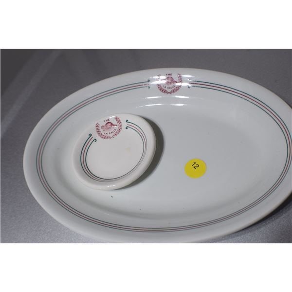 La Salle Butter Pat & Plate