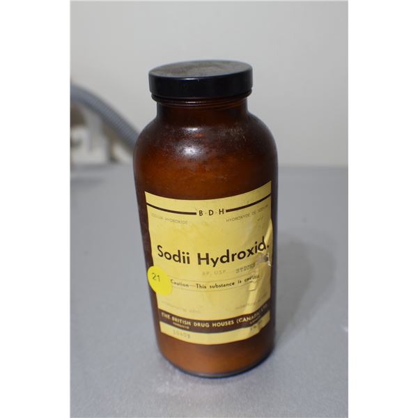 Large Amber Drug Bottle