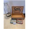 Image 1 : Simon's Second cigar box/2 altoids tins/1 quart milk bottle