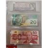 Image 3 : Canadian currency collection - 1973 $1.00, 1937 $2.00, 1986 $5.00, 1954 $10.00, 2004 $20.00 & 1988 $