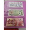 Image 3 : 5 Canadian bill collection - 1986 $2.00, 1954 $5.00, 1989 $10.00, 1969 $20.00, 1988 $50.00