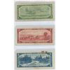 Image 2 : 3 1954 Canadian bills - $1.00, $2.00, $5.00