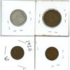 Image 2 : 4 Canadian coins - 1919 25¢, 1920 1¢ (lg & small) & 1921 1¢