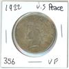 Image 1 : 1922 US Peace Dollar