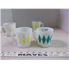 Image 3 : Rare Vintage  Green(1) & Yellow(3) Diamond Mug Fireking by Anchor Hocking 195015