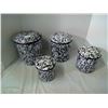 Image 1 : 4 Piece Enamel Canister Set