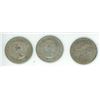 Image 2 : 3 Silver Canadian Quarters 1963, 1964, 1961