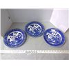 Image 5 : Blue Willow - Authentic - 3 Plates, 2 sm. Bowls, 1 saucer, 4 Cups