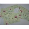 Image 1 : Lot of 10 Vintage Cheques - Early 1950's - Postage Stamps Affixed