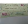 Image 2 : Lot of 10 Vintage Cheques - Early 1950's - Postage Stamps Affixed