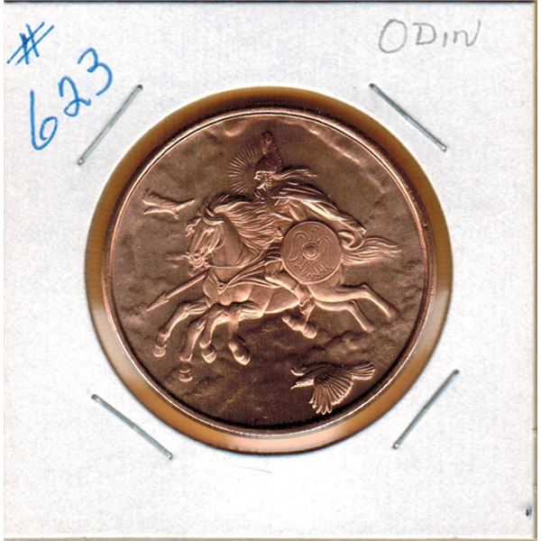 1 OUNCE COPPER  .999 FINE - NORSE MYTHOLOGY - ODIN