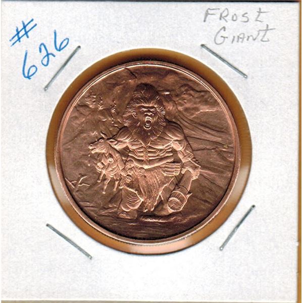 1 OUNCE COPPER  .999 FINE - NORSE MYTHOLOGY - FROST GIANT