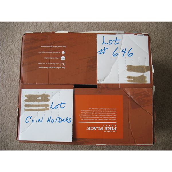 LOT of used COIN CAPSULES - New 2x2 folders & Other Mint Set Holders