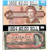 Image 1 : 1986 and 1954 Canadian $2 Bills