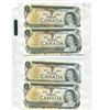 Image 1 : 4 1973 Sequential Canadian $1 Bills