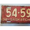 Image 4 : 1938 Saskatchewan License plate - 54-593