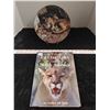 Image 1 : Numbered Limited Edition Cougar Collector Plate with Stand and Book