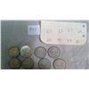 Image 1 : CANADA 8 ELIZABETH II SILVER 25 CENT COINS: 1962, 1963, 1957, 1964, 1960, 1959, 1953, 1960