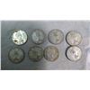 Image 2 : CANADA 8 ELIZABETH II SILVER 25 CENT COINS: 1962, 1963, 1957, 1964, 1960, 1959, 1953, 1960