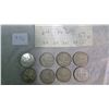 Image 1 : CANADA 8 ELIZABETH II SILVER 25 CENT COINS: 1964, 1954, 1962, 1957, 1956, 1965, 1955,1959