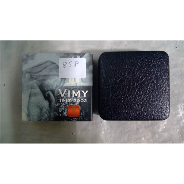 2002 5 CENTS STERLING SILVER COIN VIMY RIDGE 1917-2002
