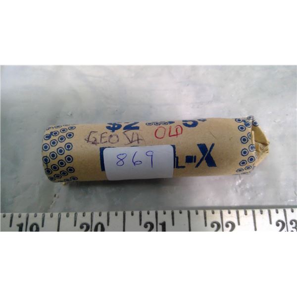 CANADA GEORGE VI 5 CENT COINS NOT SILVER ROLL $2.00