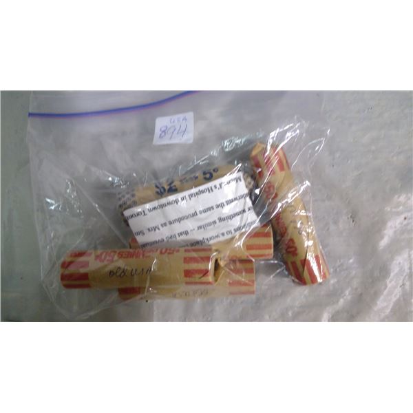 USA ONE CENT COINS MIXED DATES 4.5 ROLLS, 26.1 OZ OR 740  GRAMS
