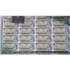 Image 1 : CANADA 1973 UNCUT SHEET OF ONE DOLLAR BANK NOTES-$40.00-in a tube.