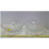 Image 2 : 3 crystal bowls, 1 colored candy dish and lid