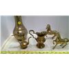 Image 2 : Assorted brass figurines, horse, vase, pitcher