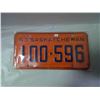 Image 1 : 1963 Matching (2) Sask Blue/Orange License Plates - 100 Series Rare