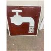 Image 1 : Metal Water Tap Sign 24x24"