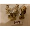 Image 2 : LOT OF 5 RED ROSE WADE TEA ORNAMENTS, 2 CAT WITH FIDDLE… EACH SLIGHTLY DIFFERENT COLORING, 3 BEARS, 