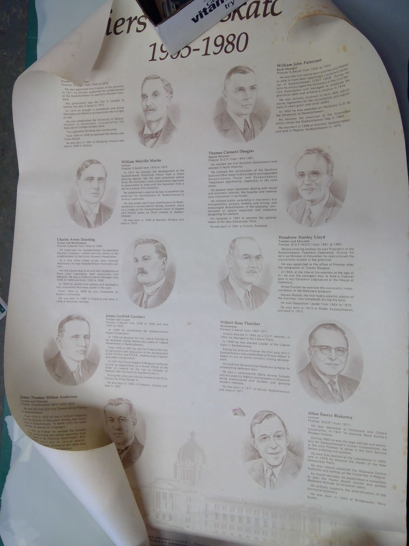 Poster - Premiers of Saskatchewan 1905-2005 Centennial Year