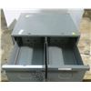 Image 2 : 2 Drawer Metal File Cabinet - 15" x 18.5" x 7"
