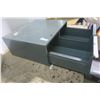 Image 3 : 2 Drawer Metal File Cabinet - 15" x 18.5" x 7"
