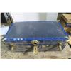 Image 3 : Blue Steamer Trunk - 15" x 28" x 10"