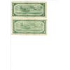 Image 2 : 2 x CAN One Dollar Bills $1 - 1954