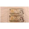 Image 2 : (2) 1 Dollar Bills 1973 - uncut