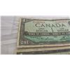 Image 3 : (2) 1954 Canadian 1 Dollar Bill